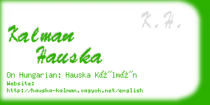 kalman hauska business card